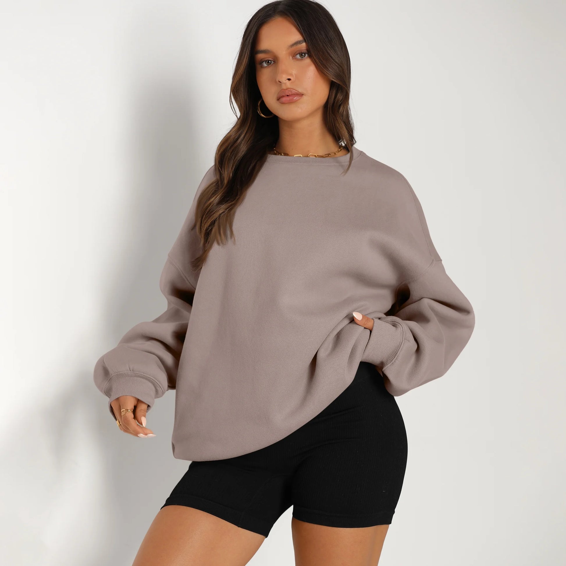 Oversized Sweatshirts for Women Crewneck Y2K Hoodies Sweaters Casual Tops Comfy Fall Fashion Pullover Outfits Winter Clothes 2025